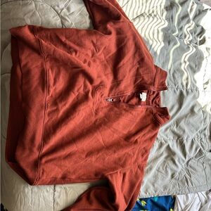 Rust Half-Zip Pullover